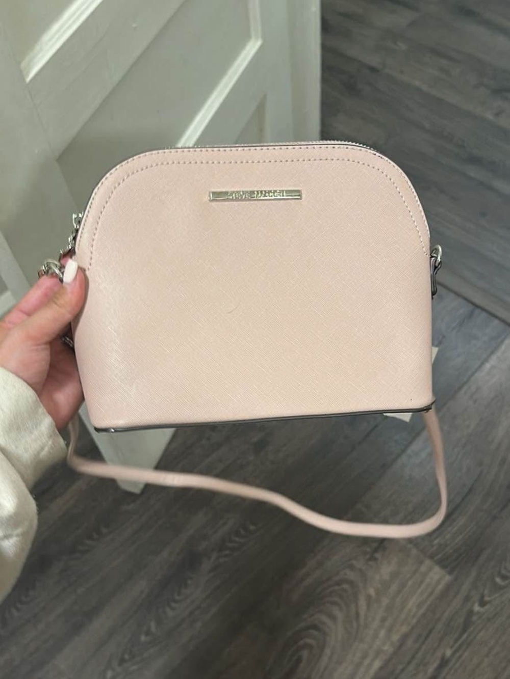 Steve Madden Blush Pink Dome Crossbody with Gold Accent